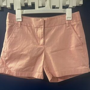 light pink j crew chino shorts